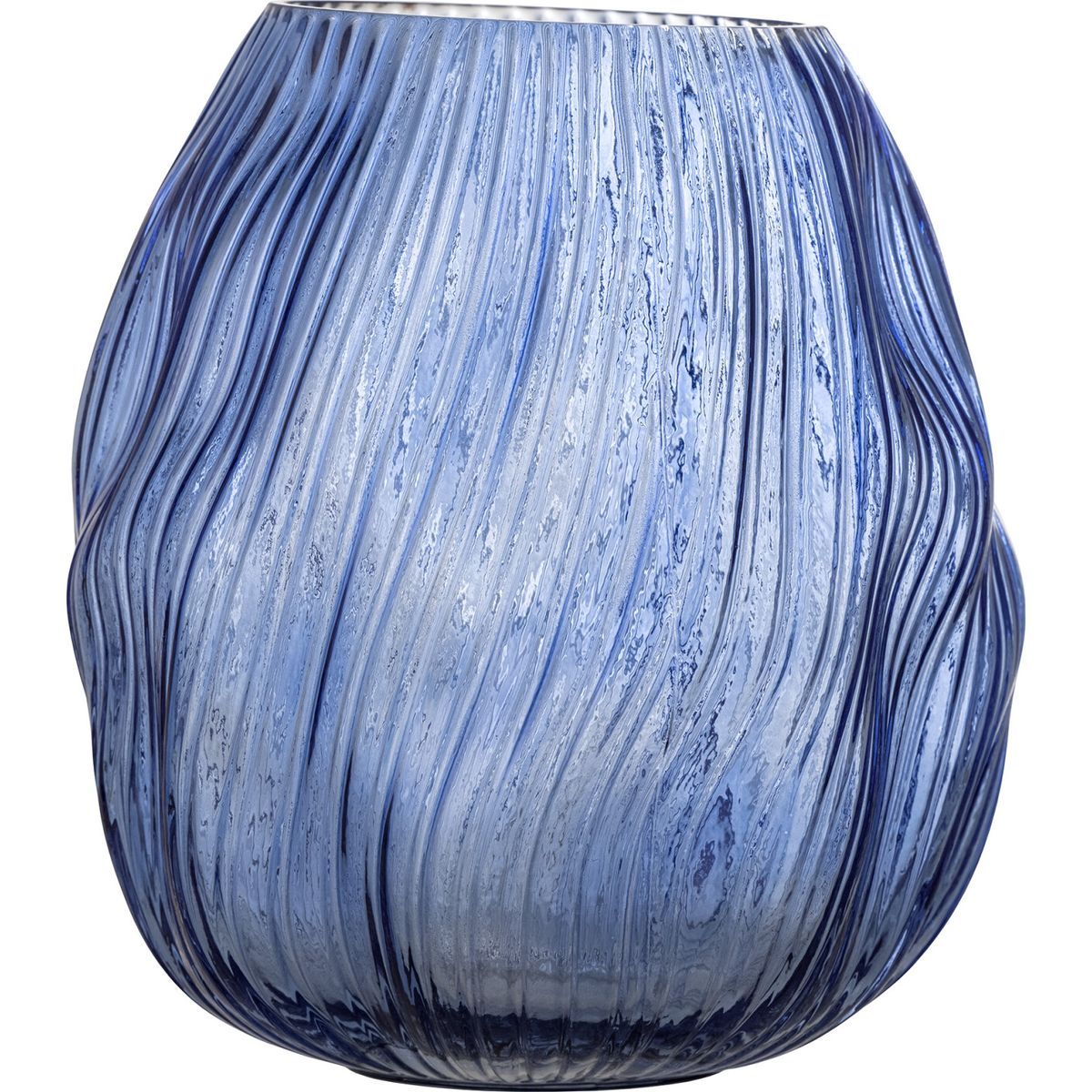 Creative Collection - Leyla Vase - Blå - Glas - H 22,5 Cm