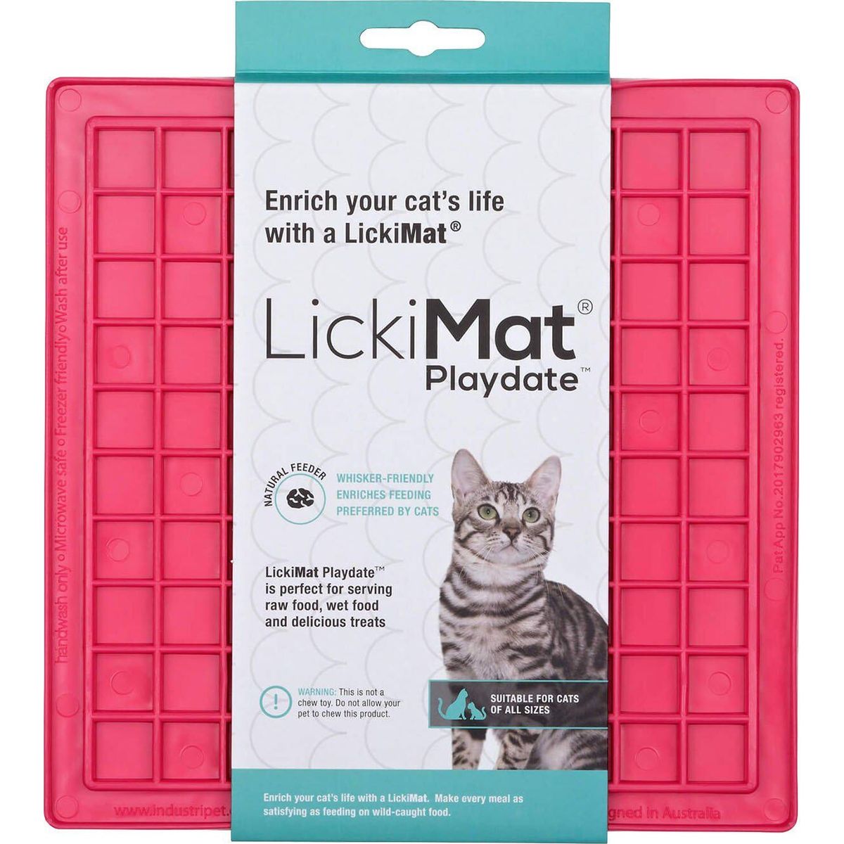 Lickimat - Slikkemåtte - Cat Playdate Pink 20x20cm