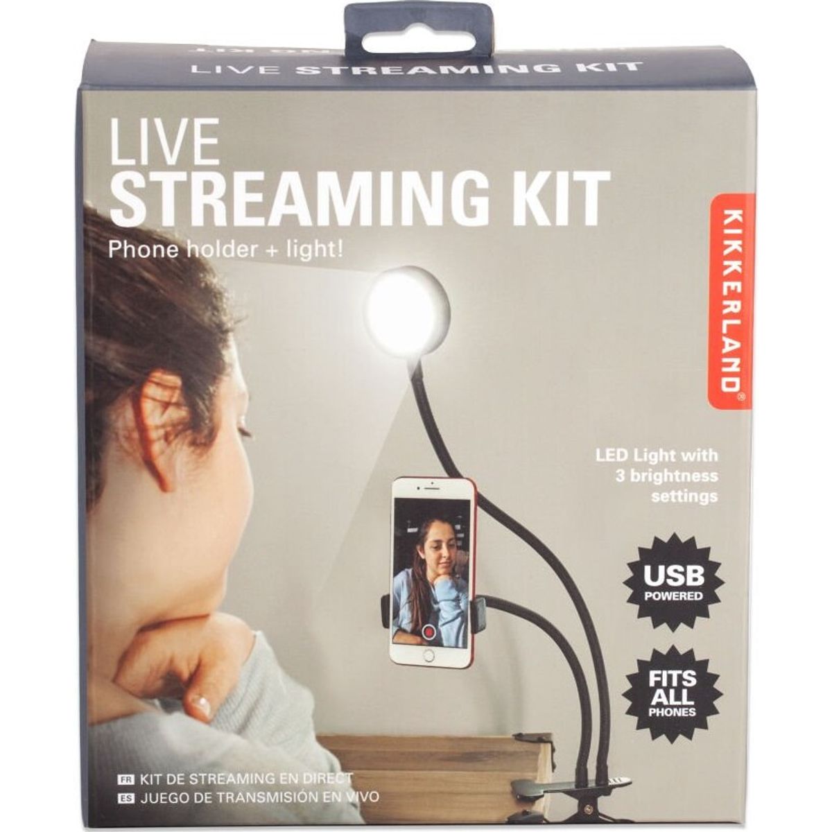 Live Streaming Udstyr - Starter Kit - Mobilholder Og Led Lys