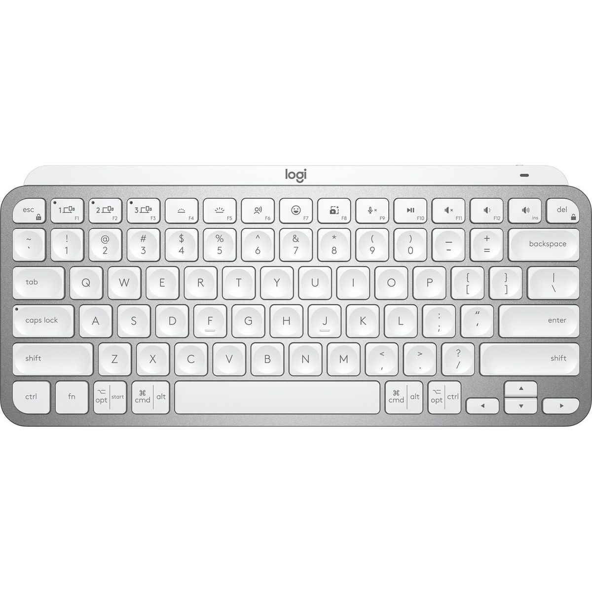 Logitech - Mx Keys Mini Minimalistisk Tastatur - Hvid - Nordisk Layout