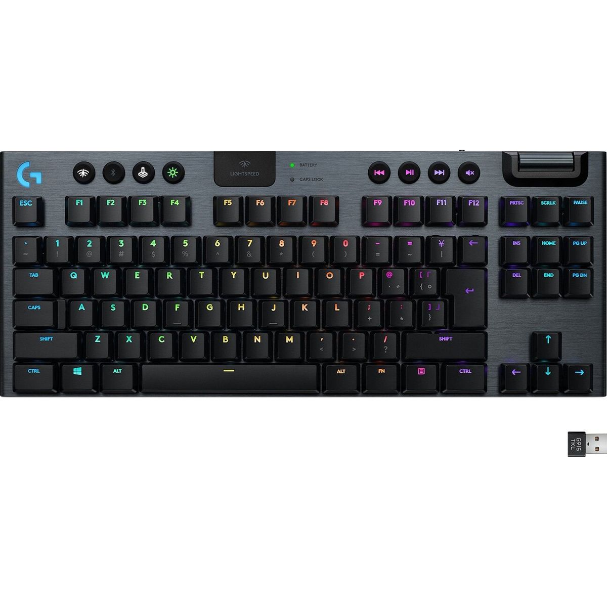 Logitech G915 Tkl - Trådløst Mekanisk Clicky Gaming Tastatur - Nordisk