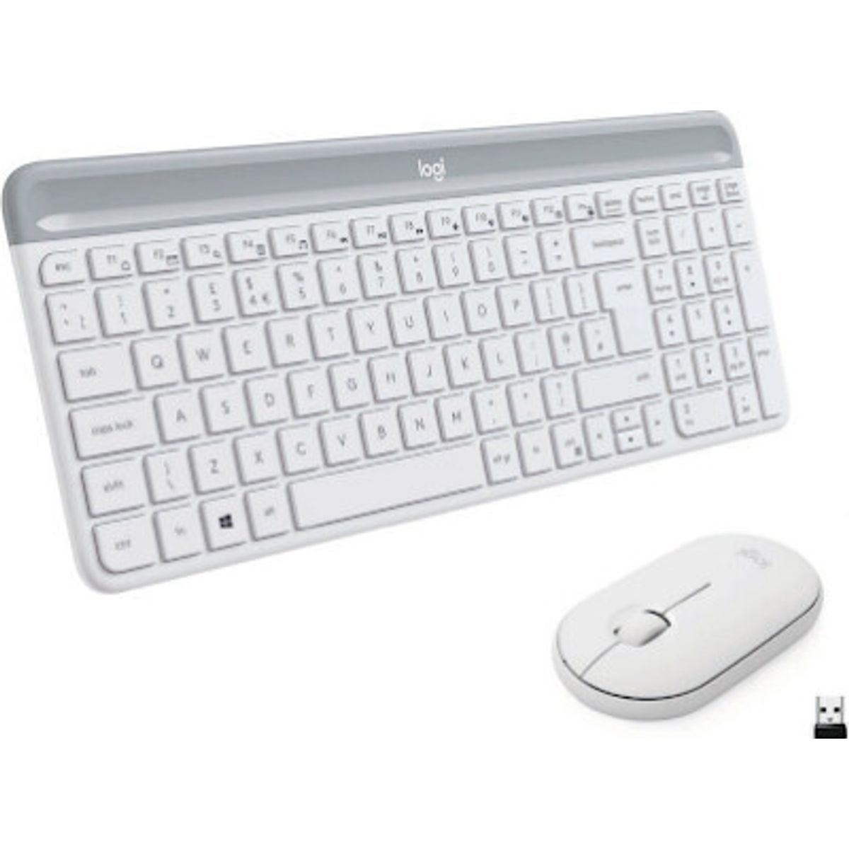 Logitech Mk470 - Trådløs Mus Og Tastatur - Hvid