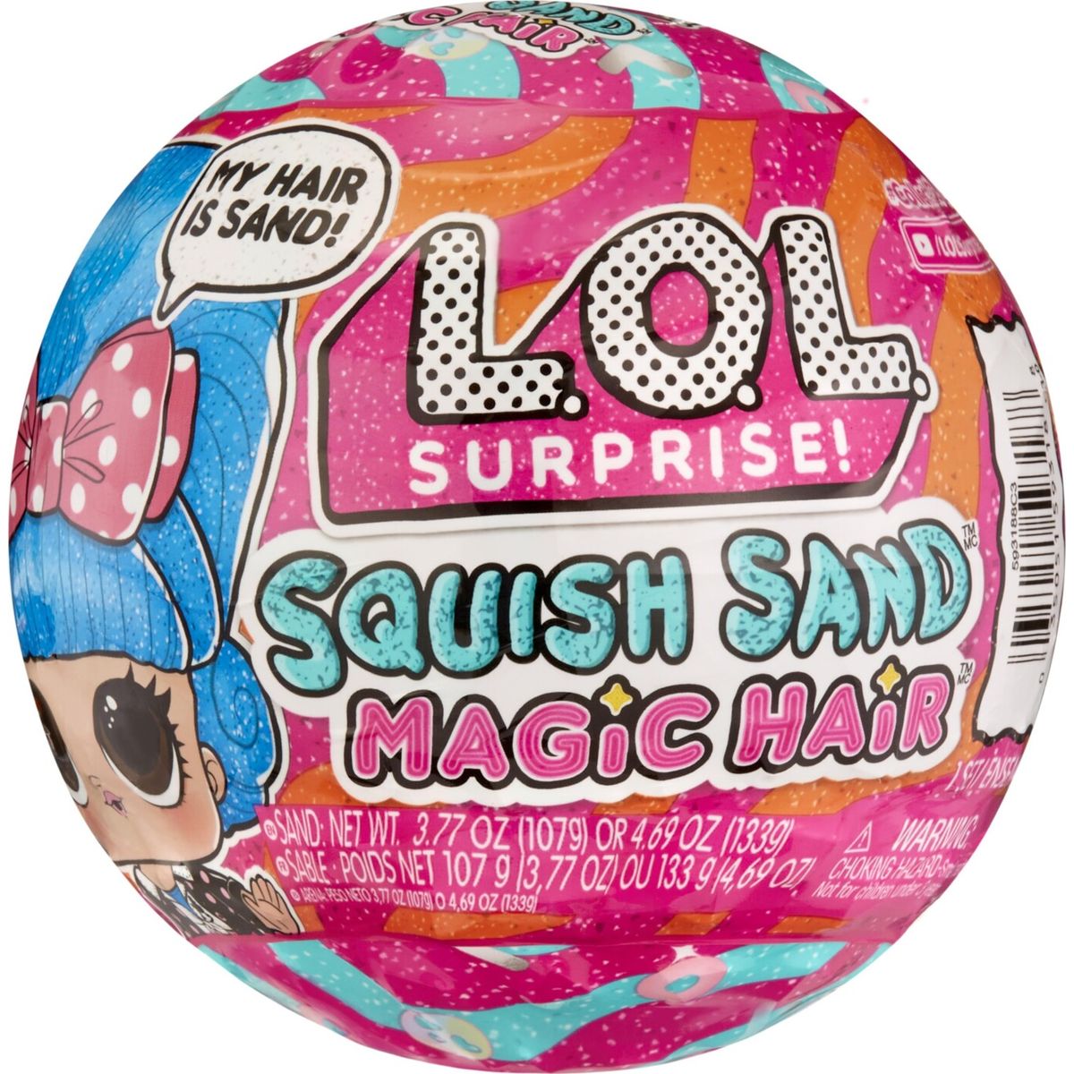 L.o.l. Surprise Dukke - Squish Sand - Magic Hair - Tot Dukke