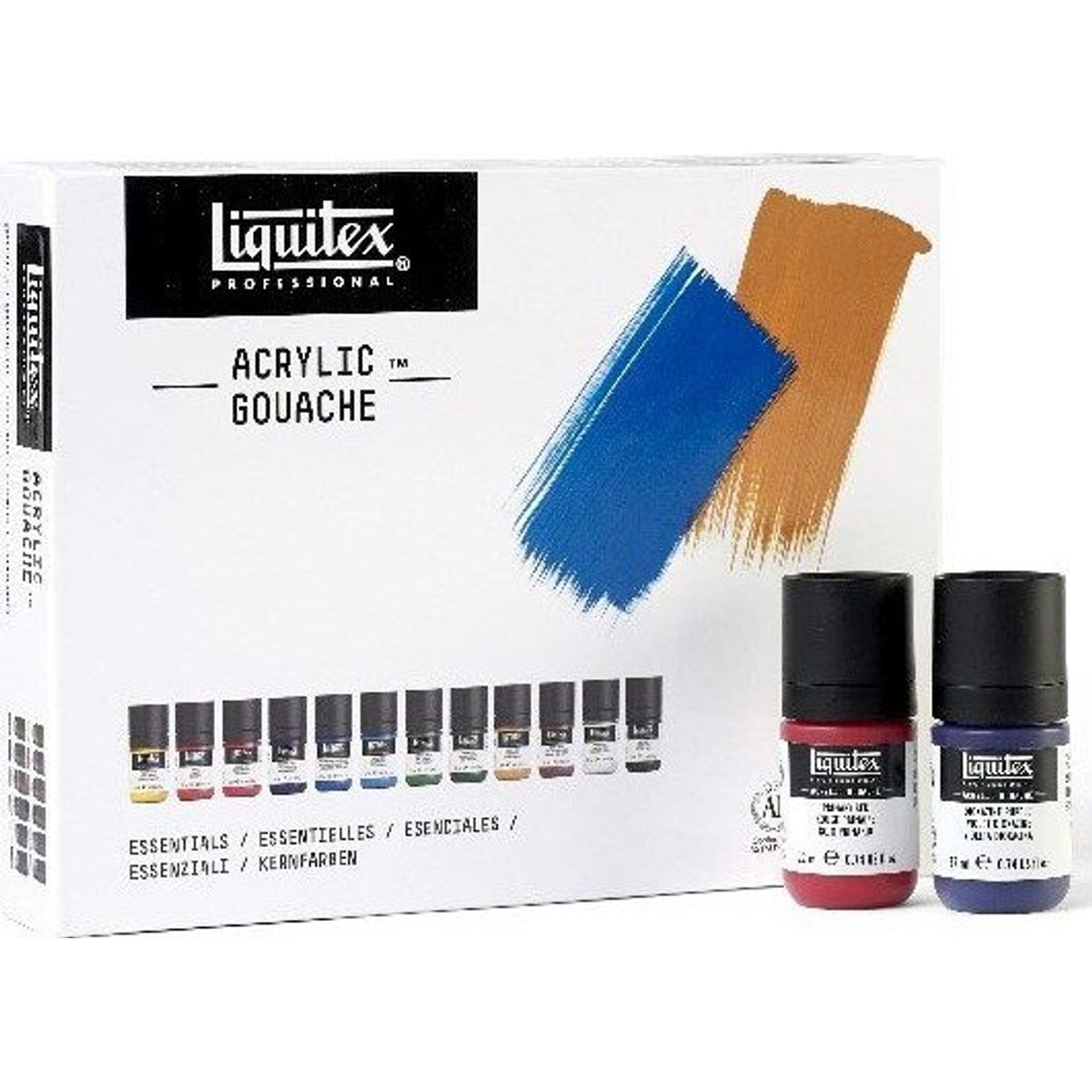 Liquitex - Gouache Akrylmaling Sæt - Essentials - 12x22 Ml