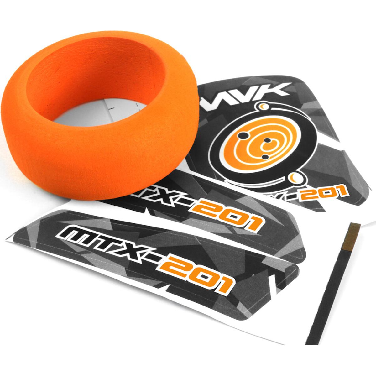 Mtx-201 Transmitter Wheel Foam & Decals (orange) - Mv150753 - Maverick Rc