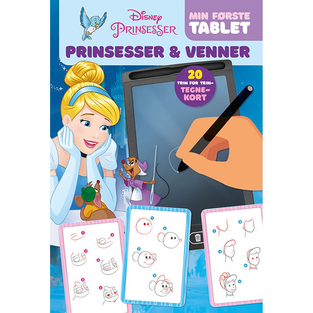 Tegne Tablet Til Børn - Disney Princess - 20 Tegnekort