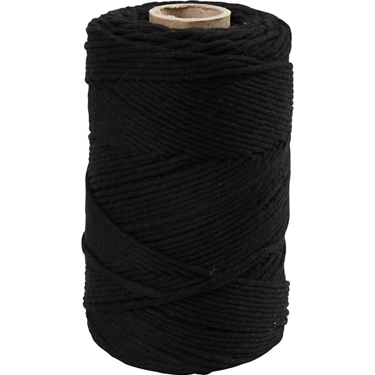 Macramé Snor - L 198 M - ø 2 Mm - Sort - 330 G