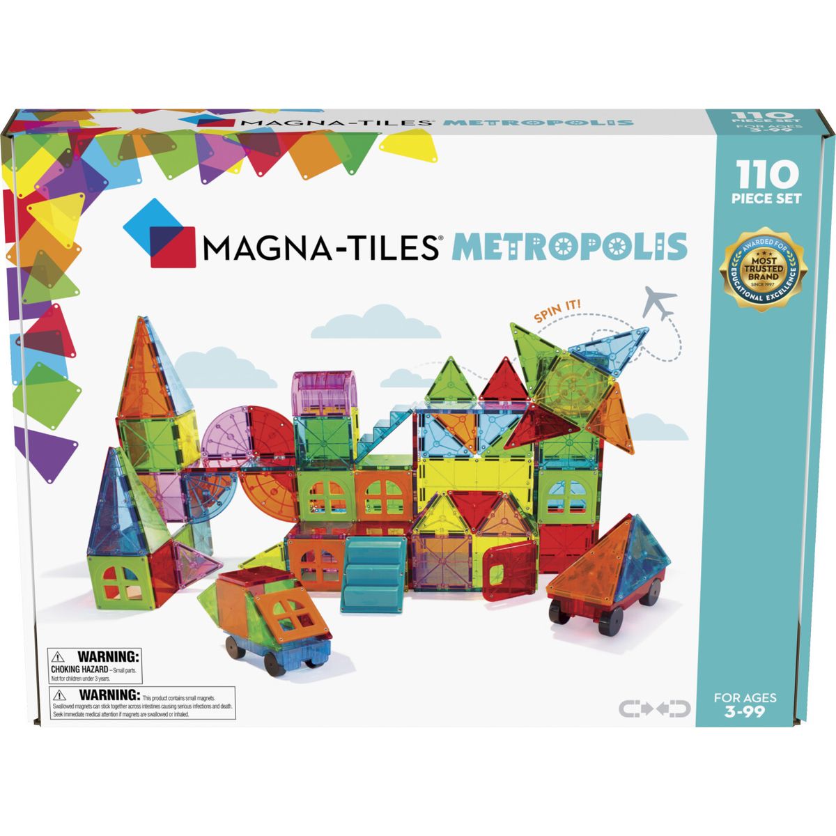 Magna-tiles - Metropolis Magnetsæt - 110 Dele