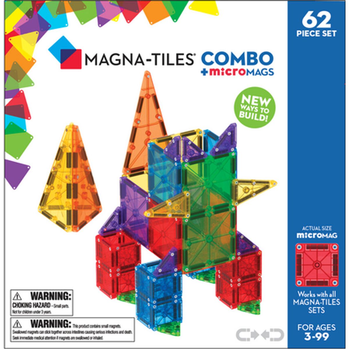 Magna-tiles - Combo + Micromags - 62 Dele