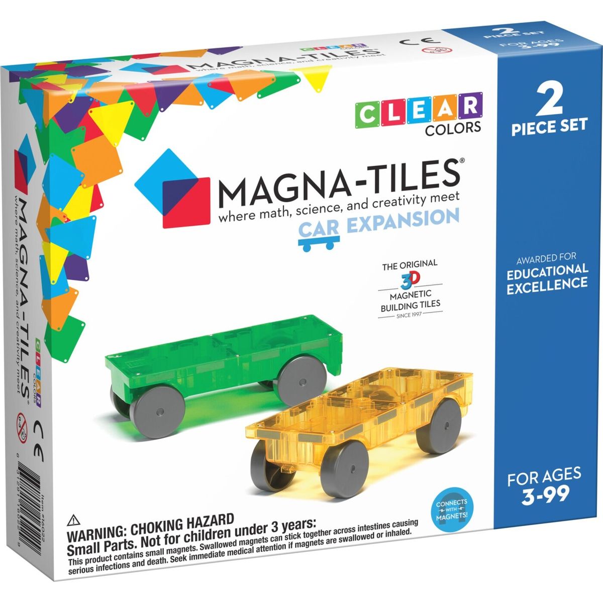 Magna-tiles - Bil Udvidelse Magnetsæt - 2 Dele