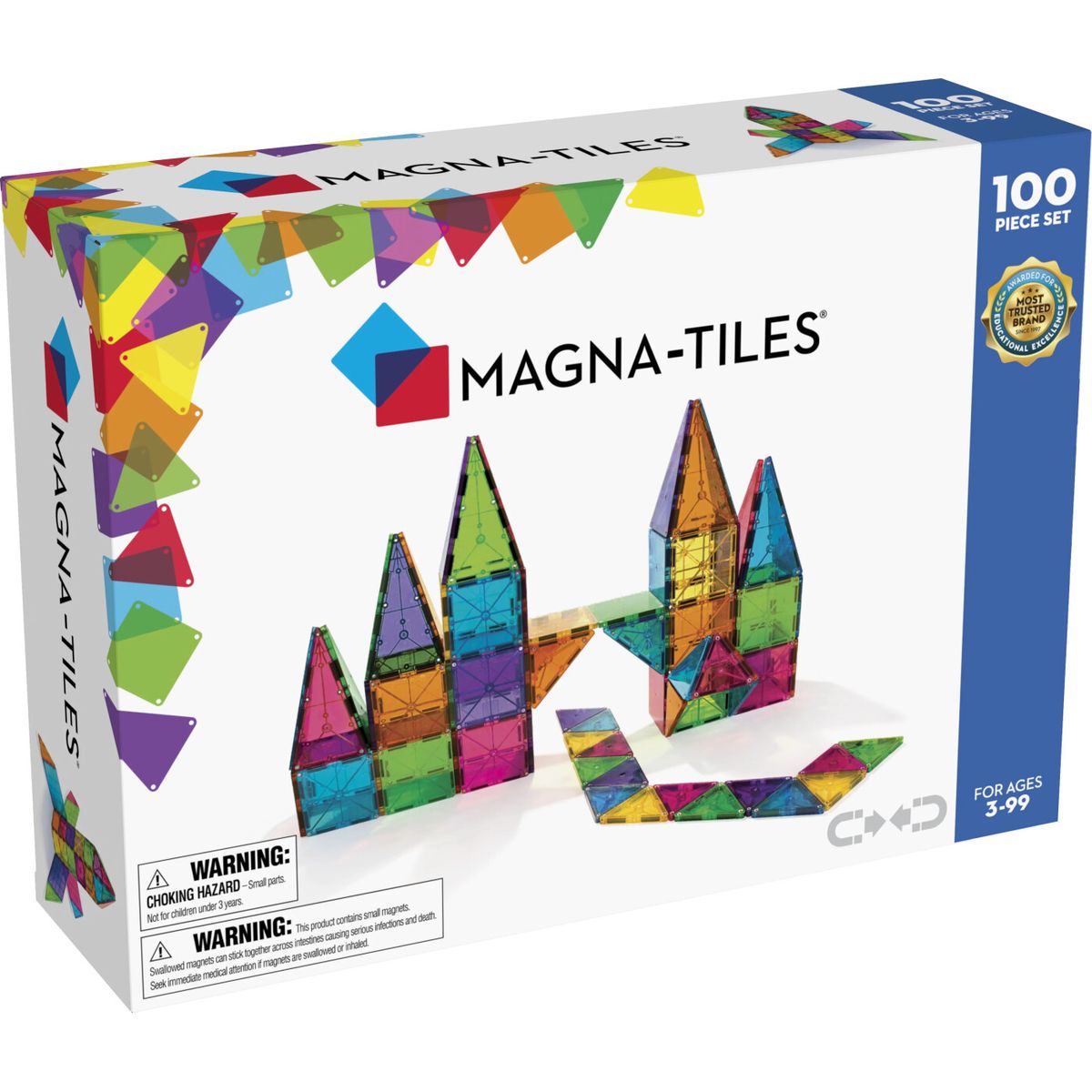 Magna-tiles - Magnetsæt - Clear - 100 Dele