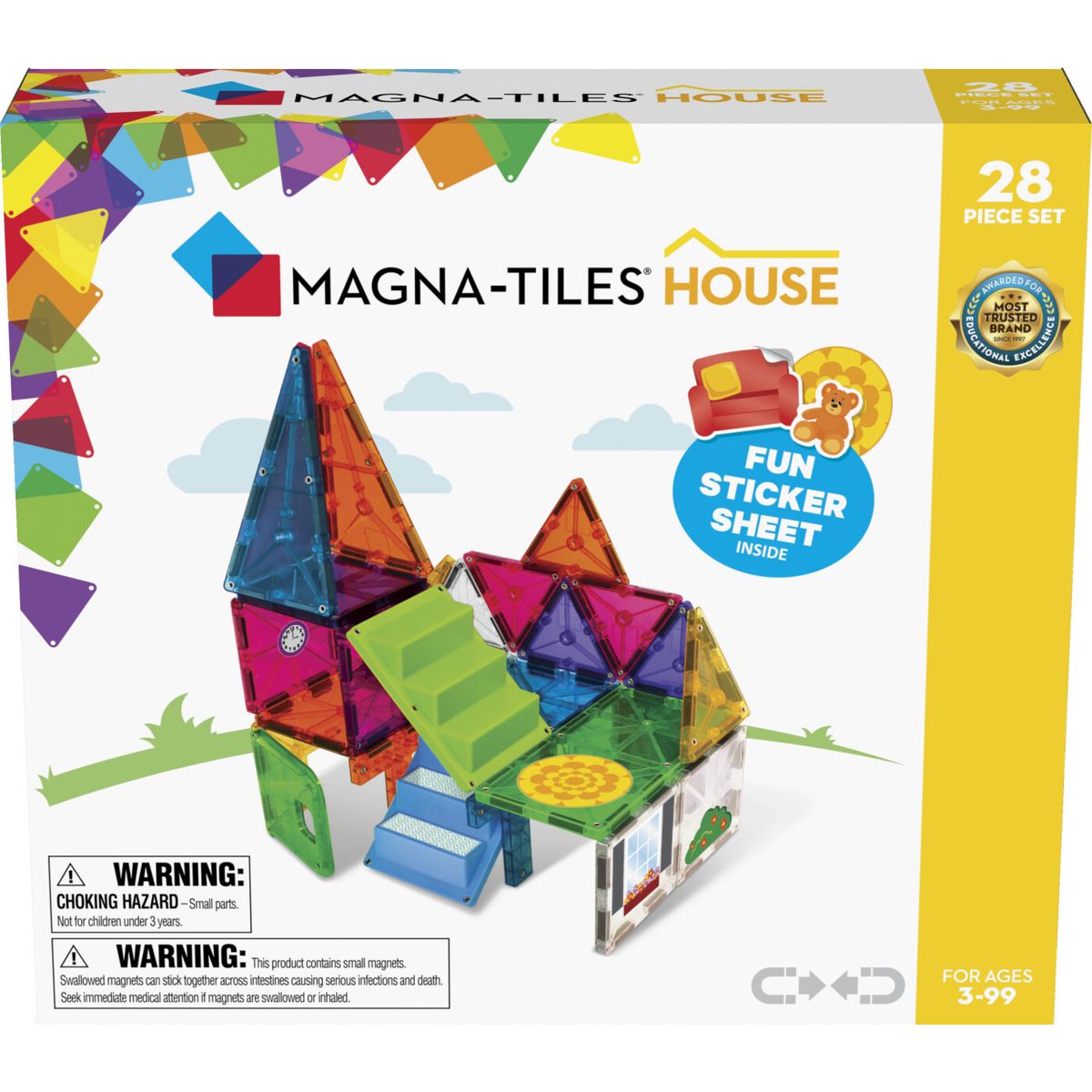 Magna-tiles - Hus Magnetsæt - 28 Dele