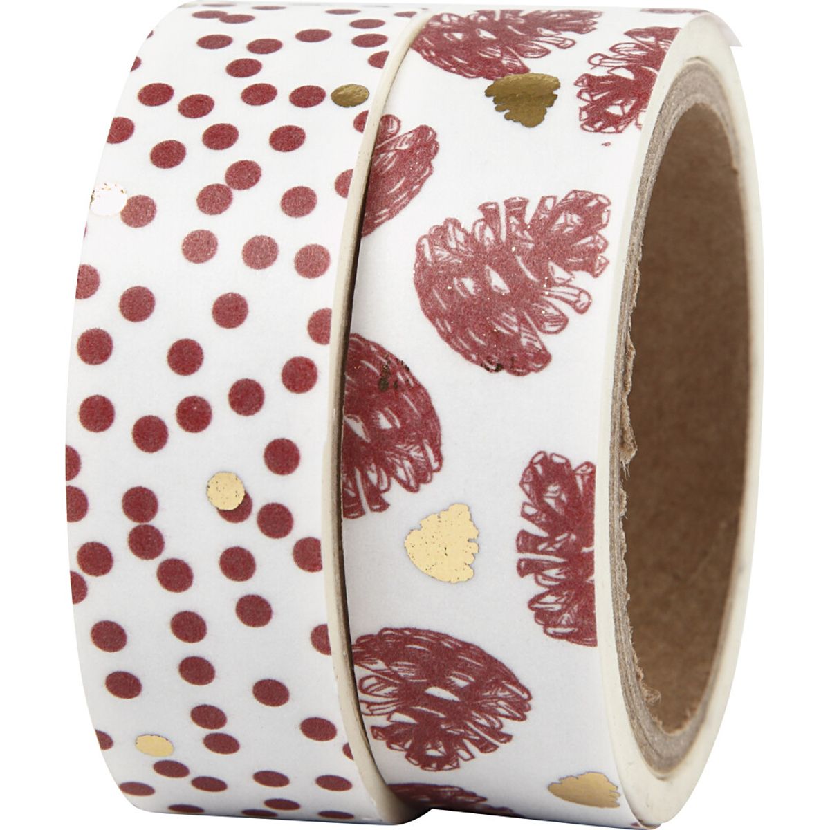 Masking Tape - Kogler Og Prikker - Folie - B 15 Mm - 2x4 M