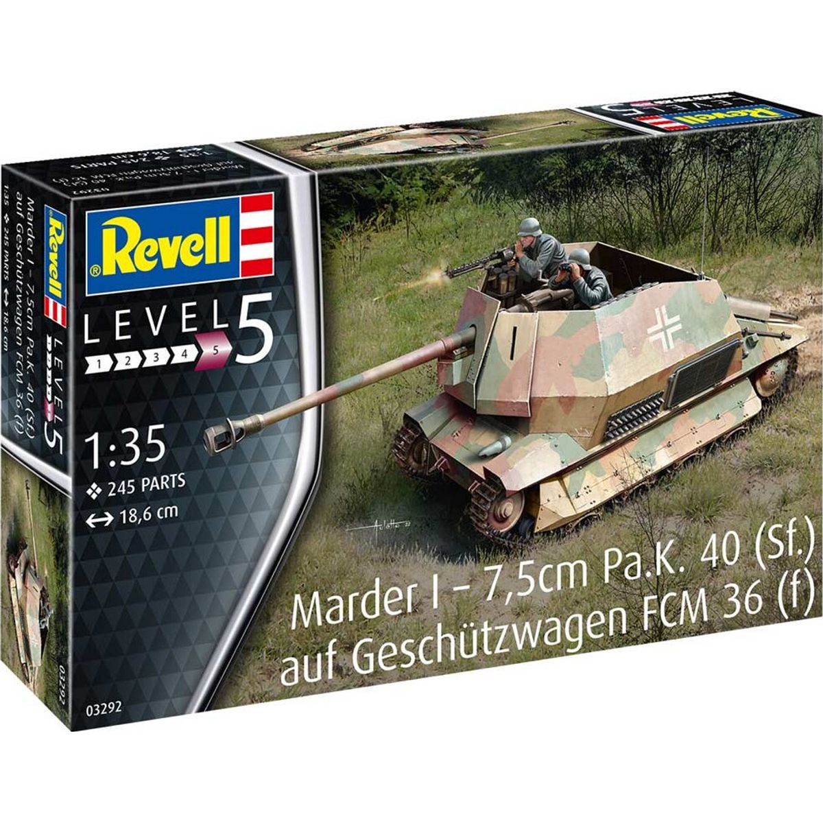 Revell - Marder I Tank Byggesæt - 1:35 - Level 5 - 03292