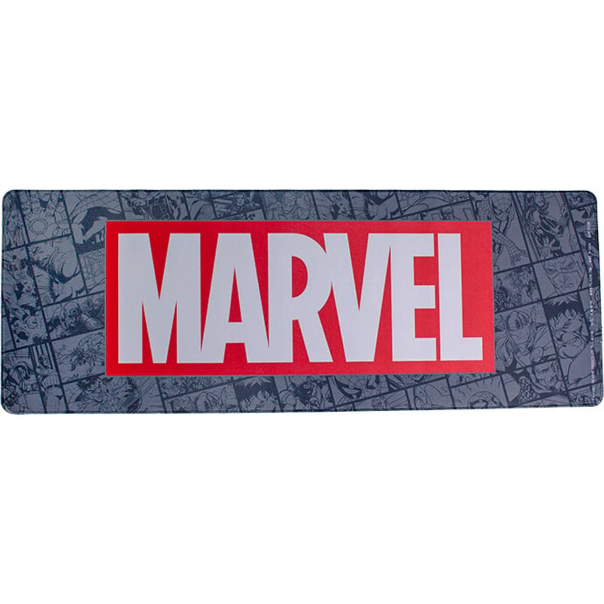 Marvel Desk Mat - Skrivebordsmåtte - Grå Rød - 30 X 80 Cm