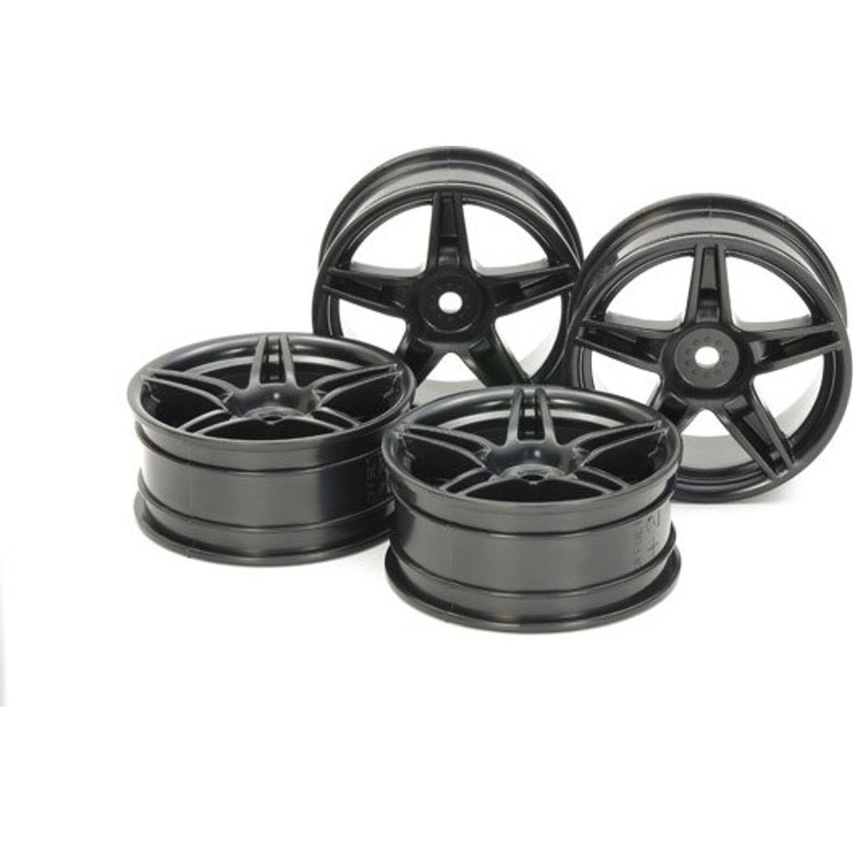 M-n Twin 5-spoke Wheels (24mm, Offset +2) 4pcs - 54853 - Tamiya