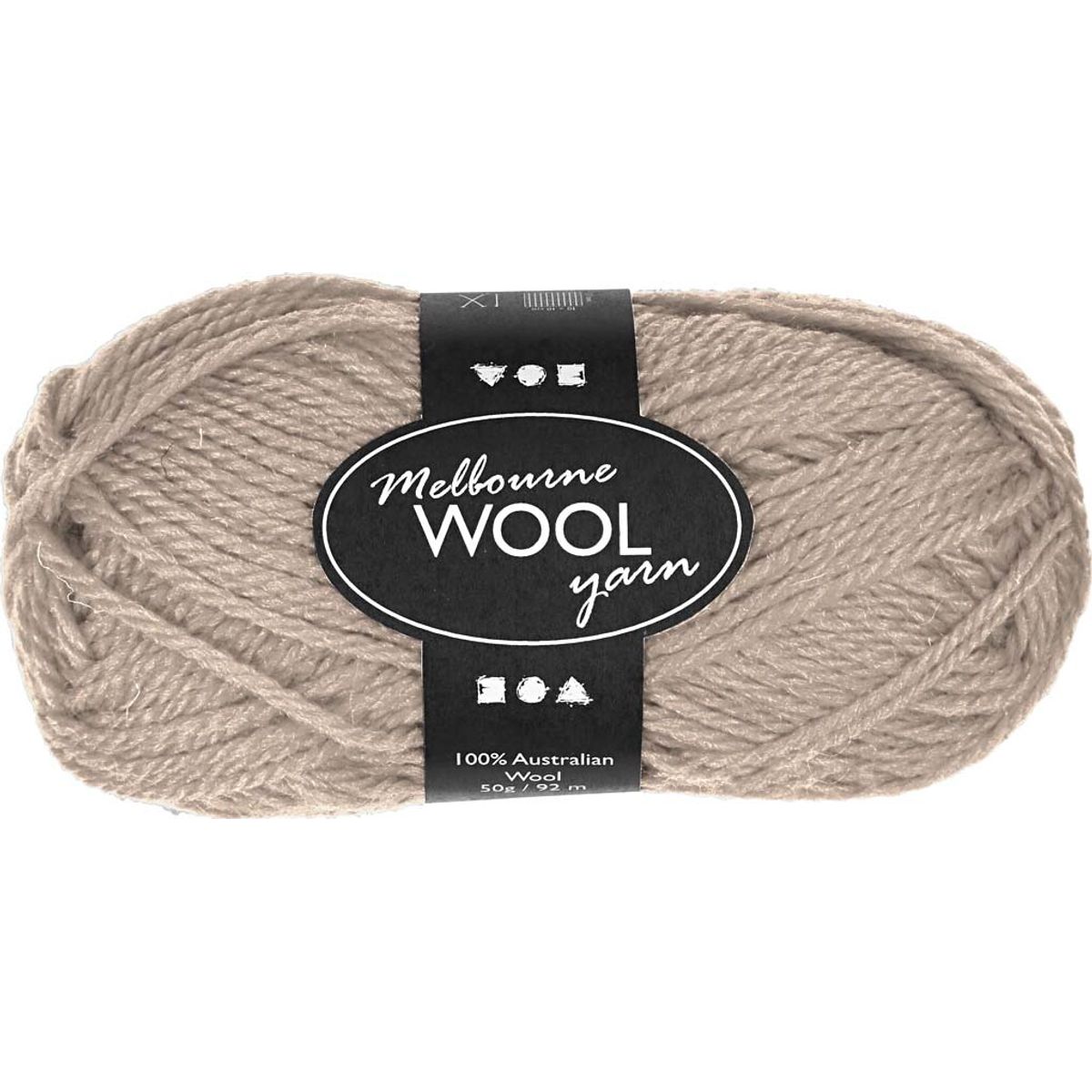 Uldgarn - Melbourne Wool - L 92 M - Beige - 50 G