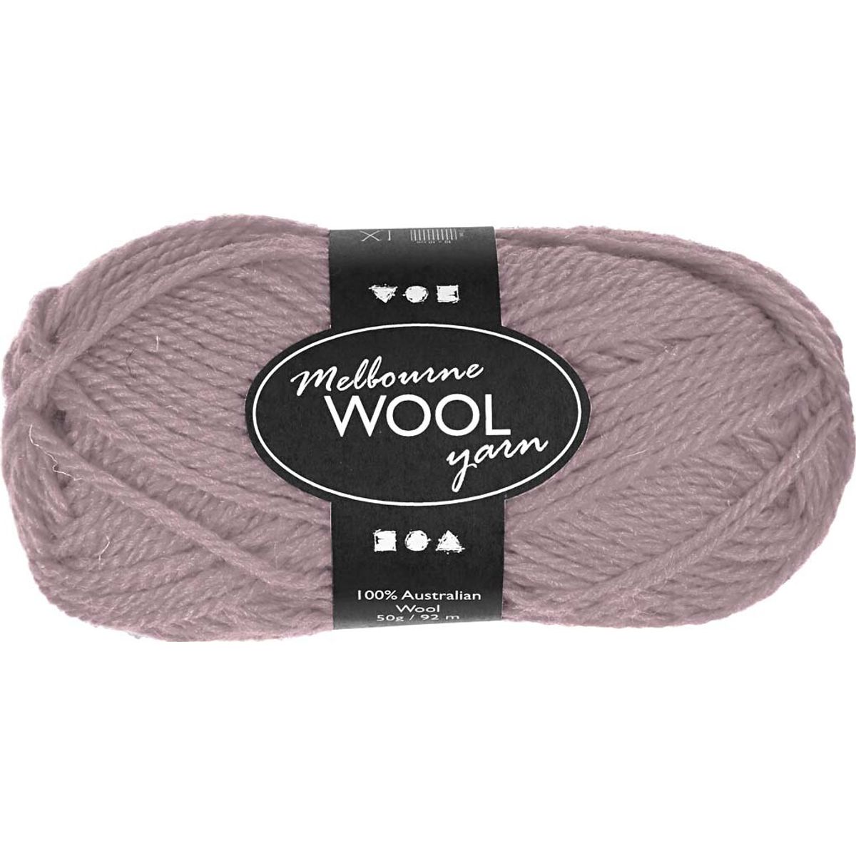 Uldgarn - Melbourne Wool - L 92 M - Lys Lilla - 50 G