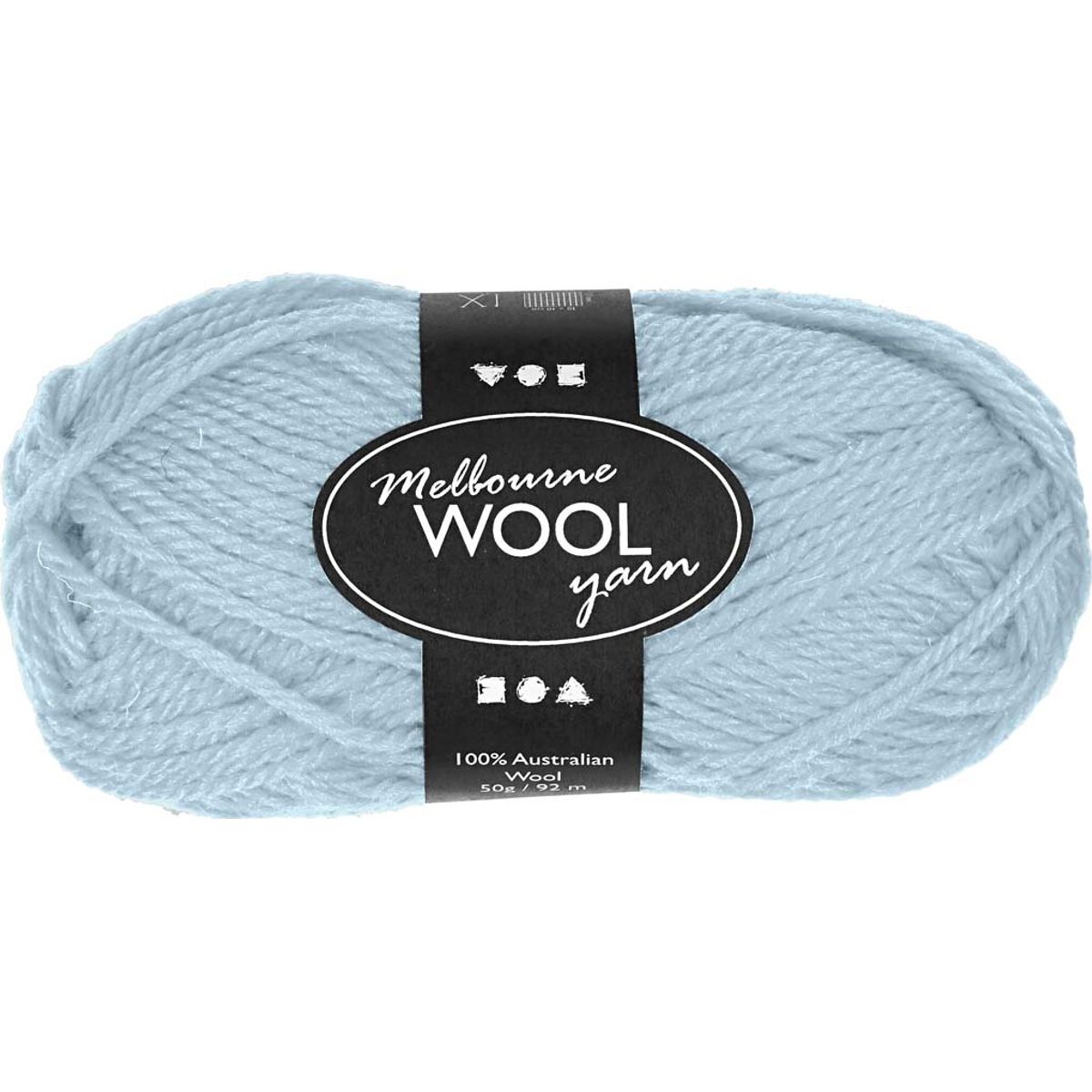 Uldgarn - Melbourne Wool - L 92 M - Lys Turkis - 50 G