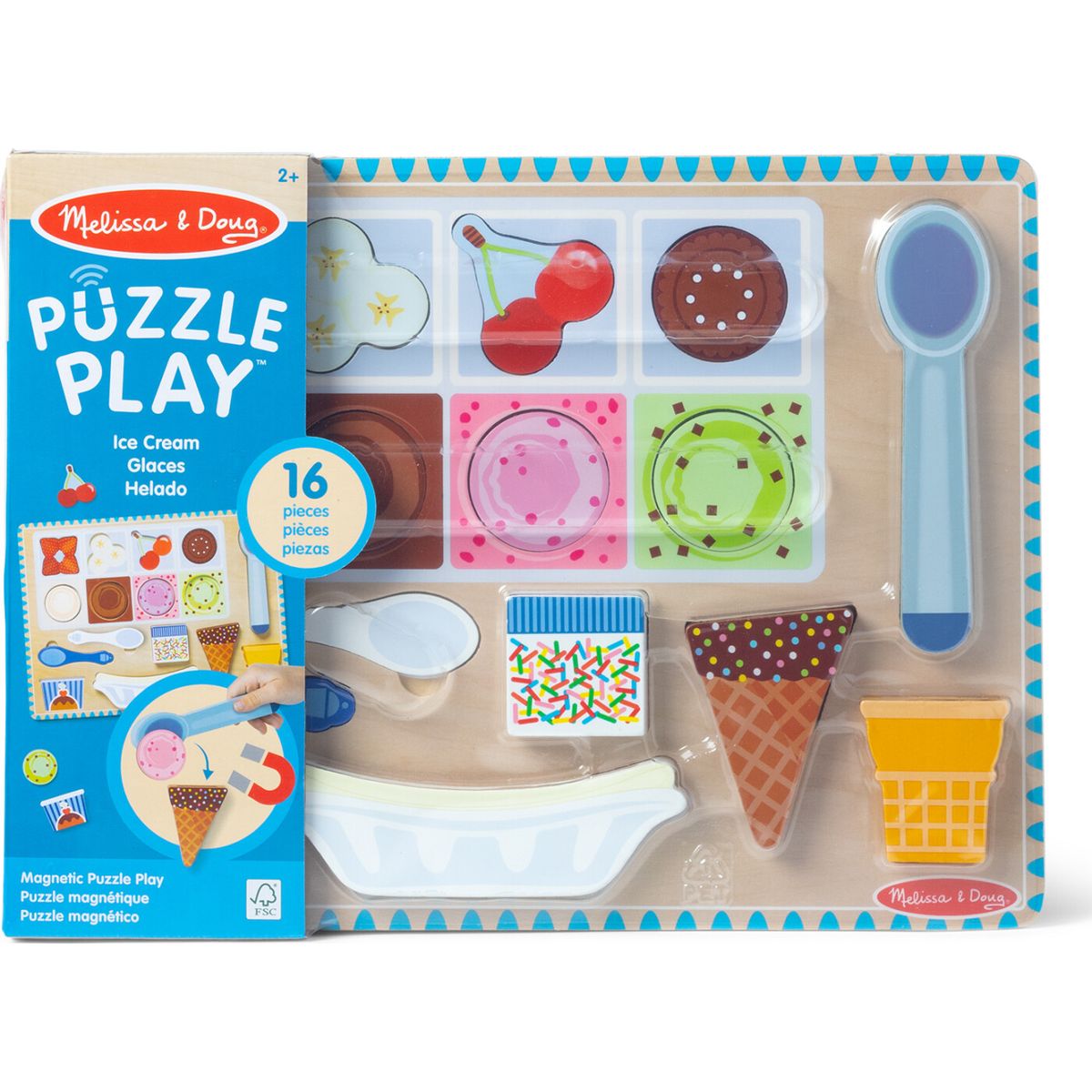 Melissa & Doug - Magnet Puslespil - Isvaffel - 16 Brikker