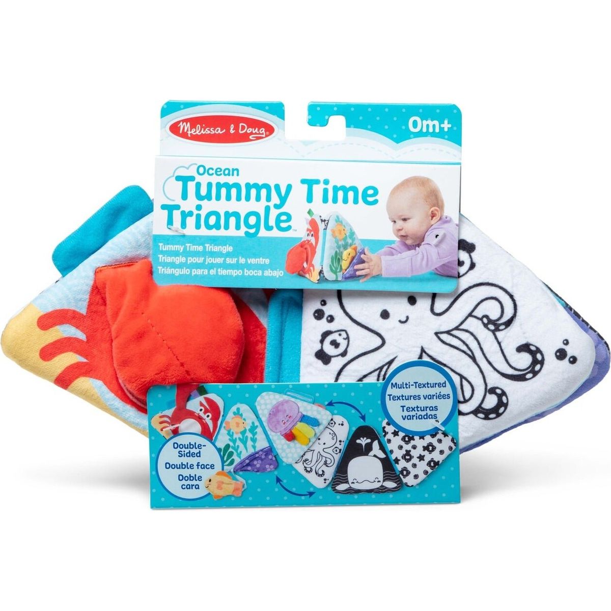 Melissa & Doug - Trekantet Billedbog - Ocean Tummy Time Triangle