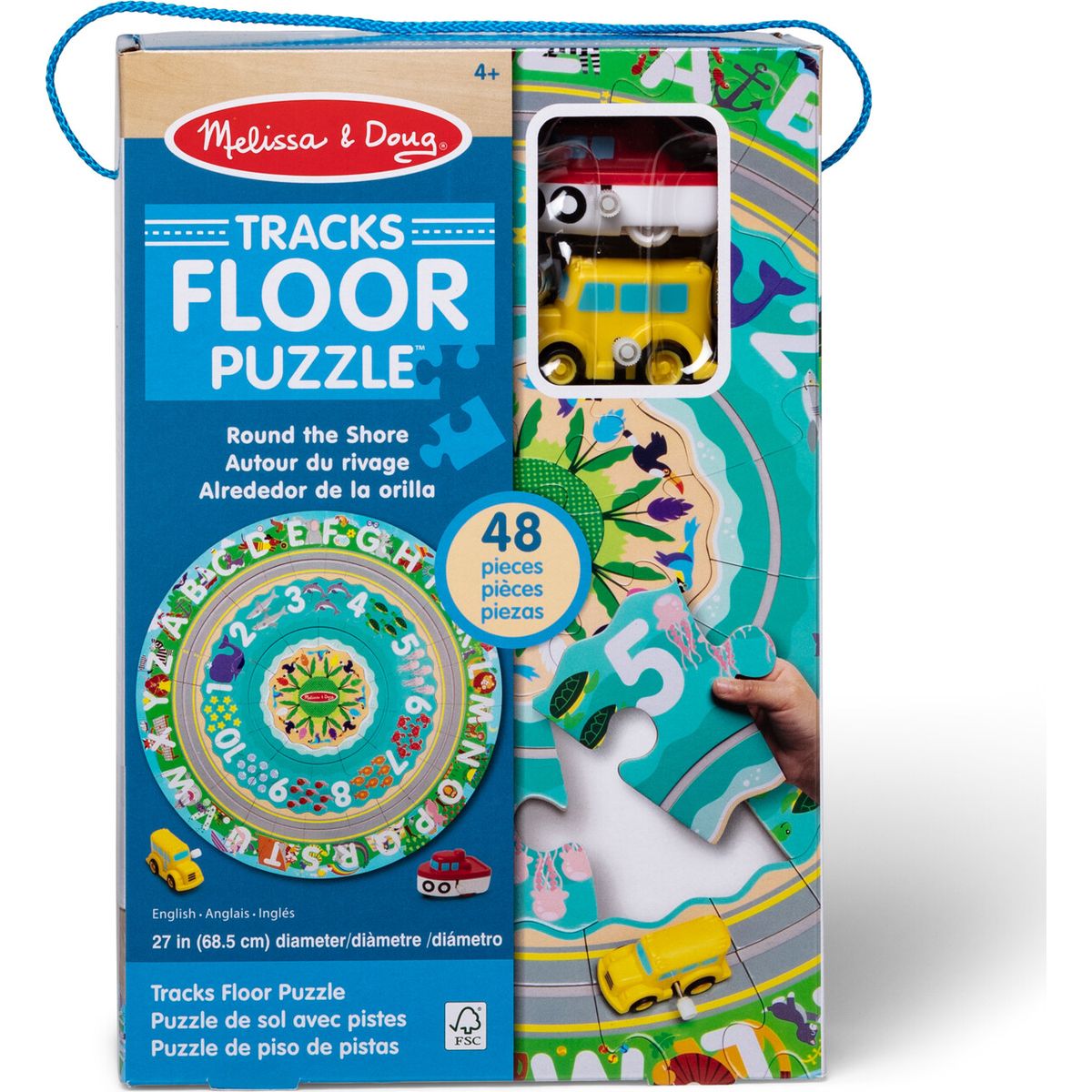 Melissa & Doug - Tracks Floor Puzzle - Gulvpuslespil - 48 Brikker