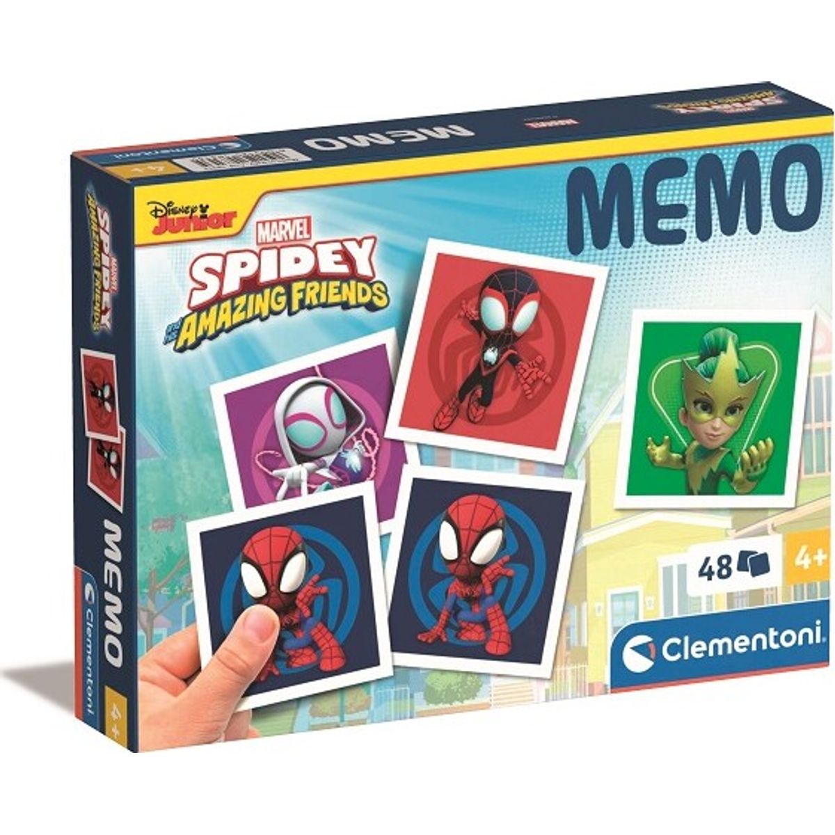 Clementoni Memo Pocket - Spidey Vendespil - 48 Kort