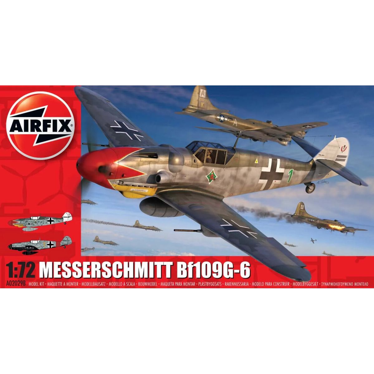 Airfix - Messerschmitt Bf109g-6 Fly Byggesæt - 1:72 - A02029b