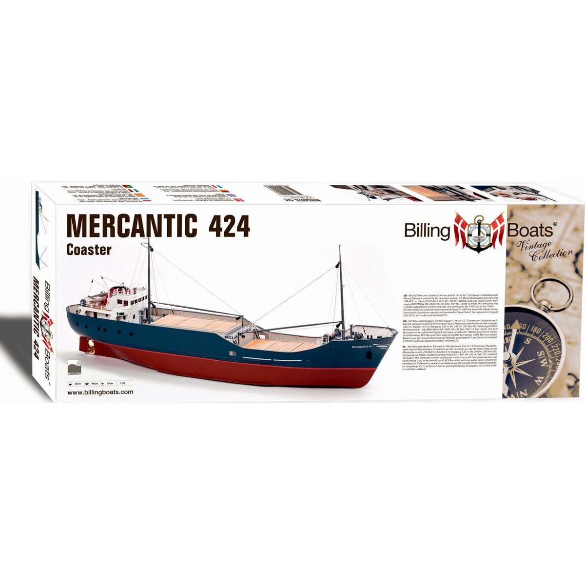 Billing Boats - Mercantic 424 Coaster - Wooden Hull - 1:50 - Bb424