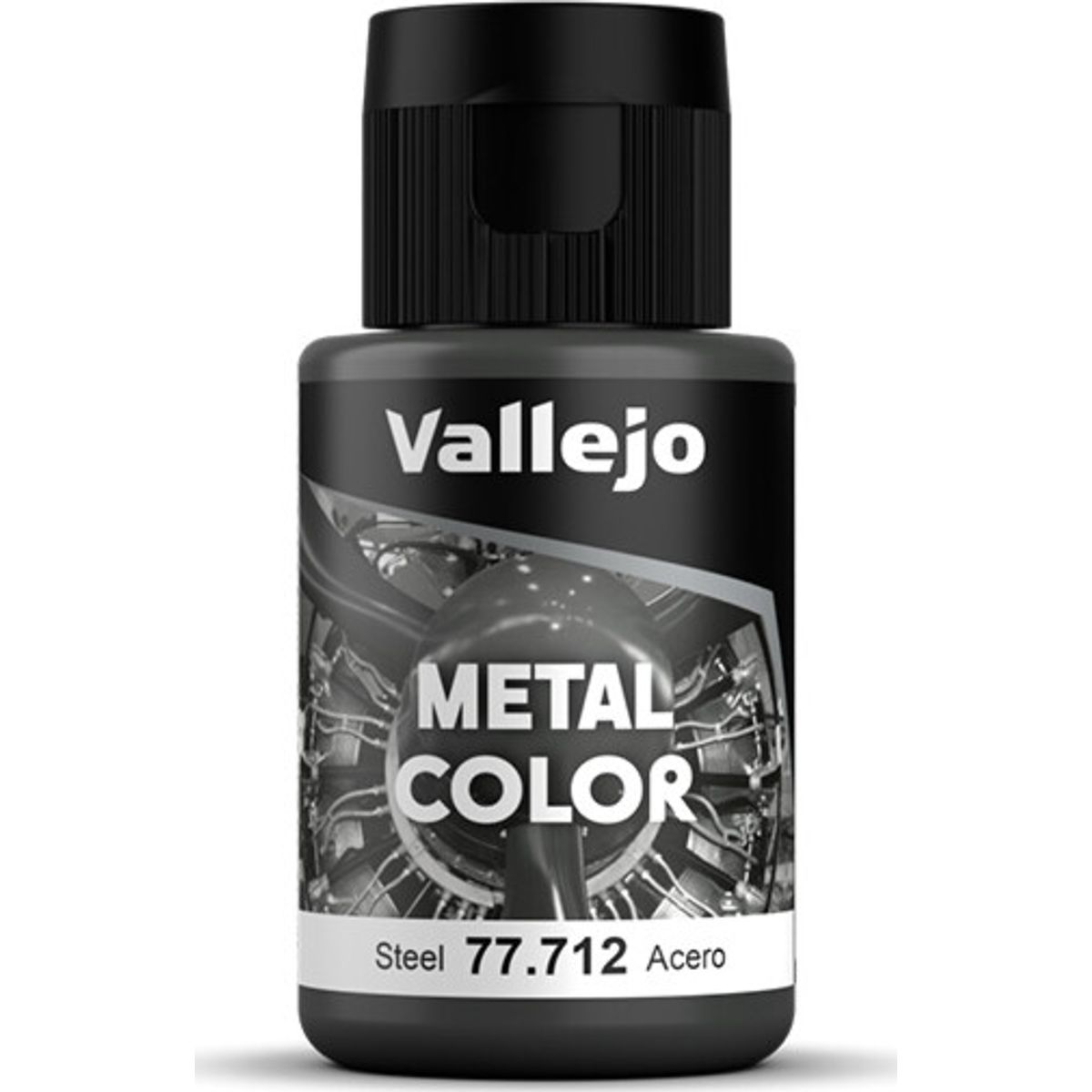 Vallejo - Metal Color Airbrush Maling - Steel 32 Ml