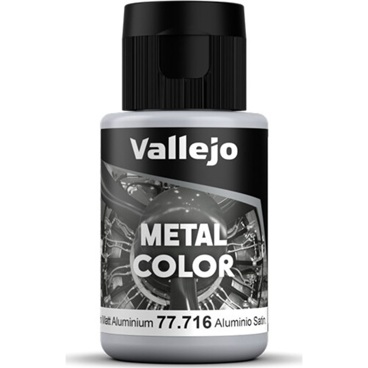 Vallejo - Metal Color Airbrush Maling - Semi Matte Aluminium 32 Ml