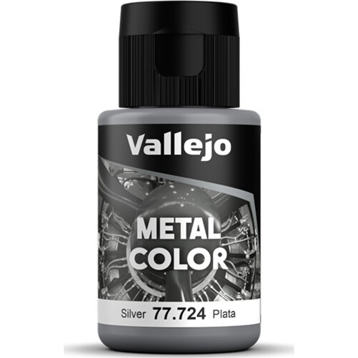 Vallejo - Metal Color Airbrush Maling - Silver 32 Ml