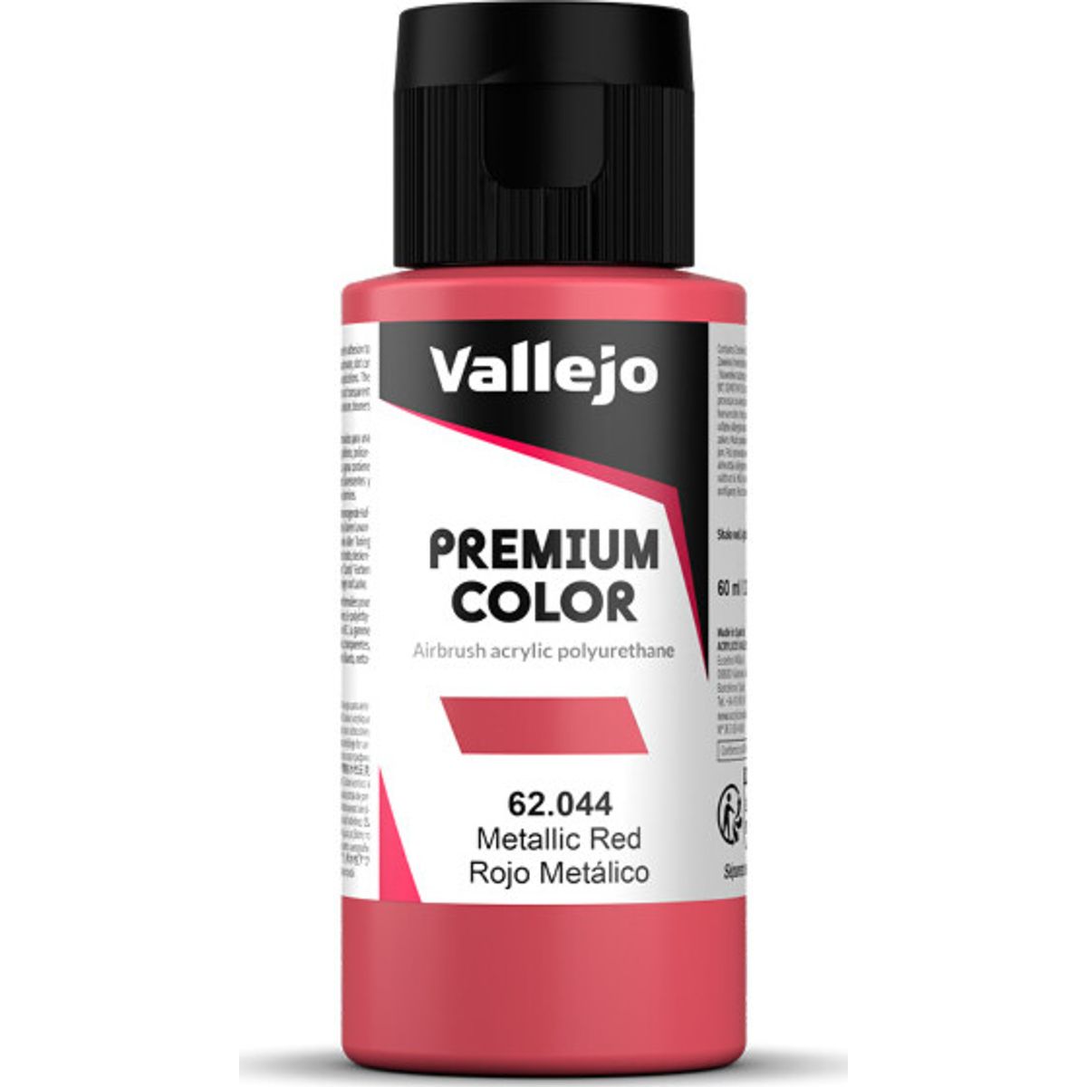 Vallejo - Premium Airbrush Maling - Metallic Red 60 Ml