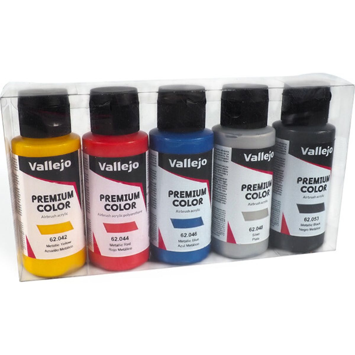 Vallejo - Premium Airbrush Maling Sæt - Metallics - 5x60 Ml