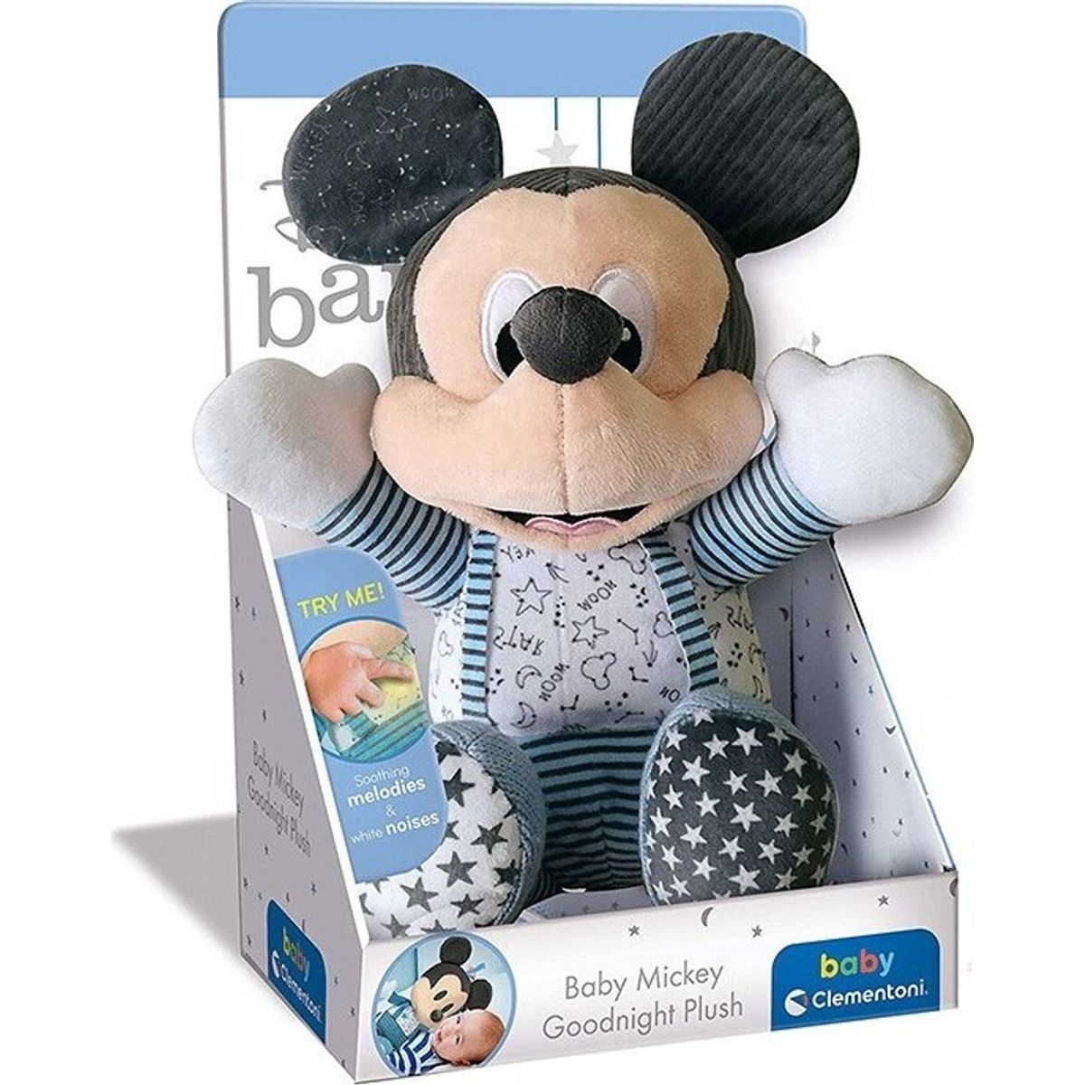 Mickey Mouse Bamse Med Lyd - Goodnight - Disney - Clementoni