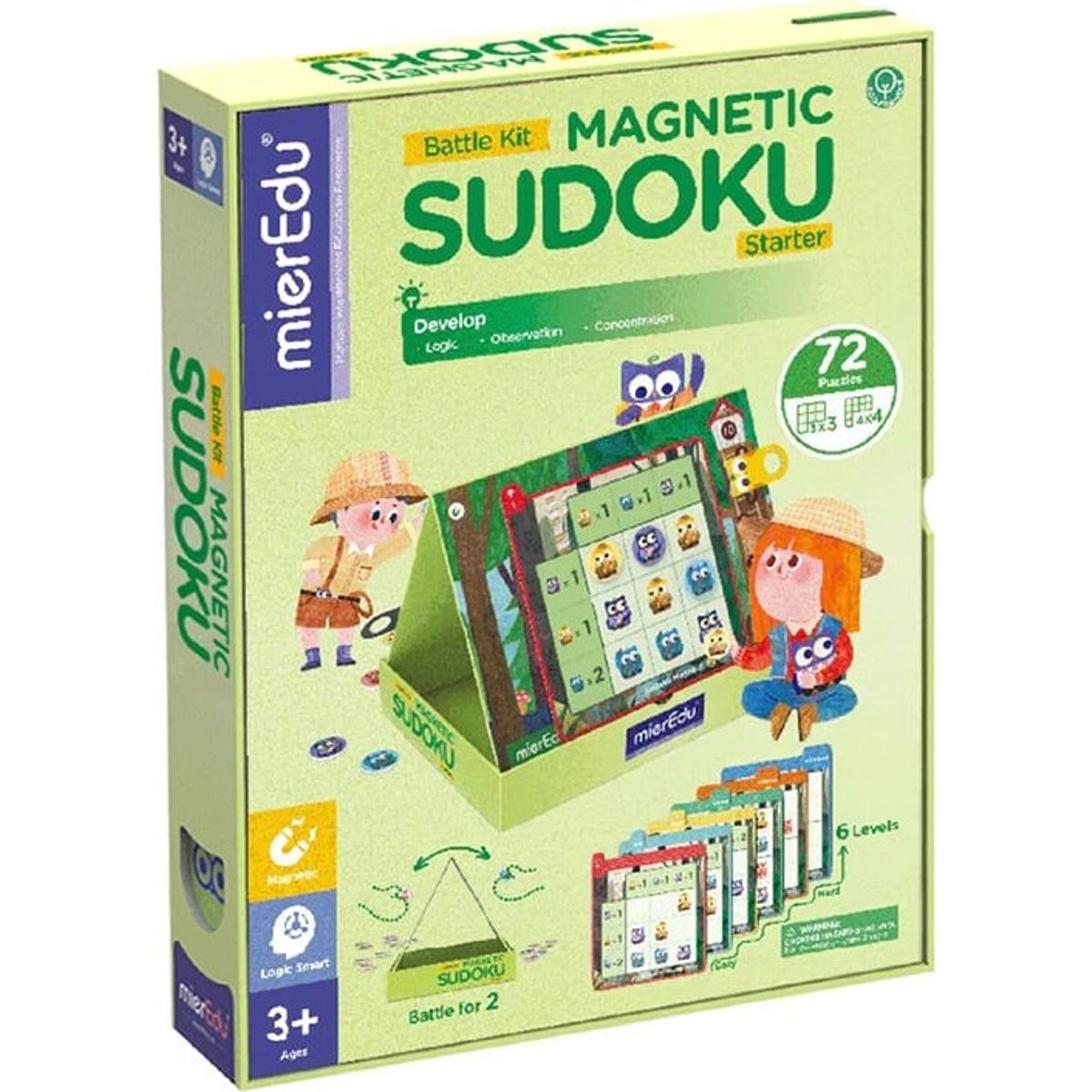 Magnetisk Spil - Sudoku For Børn - Duel Sæt - Begynder - Mieredu