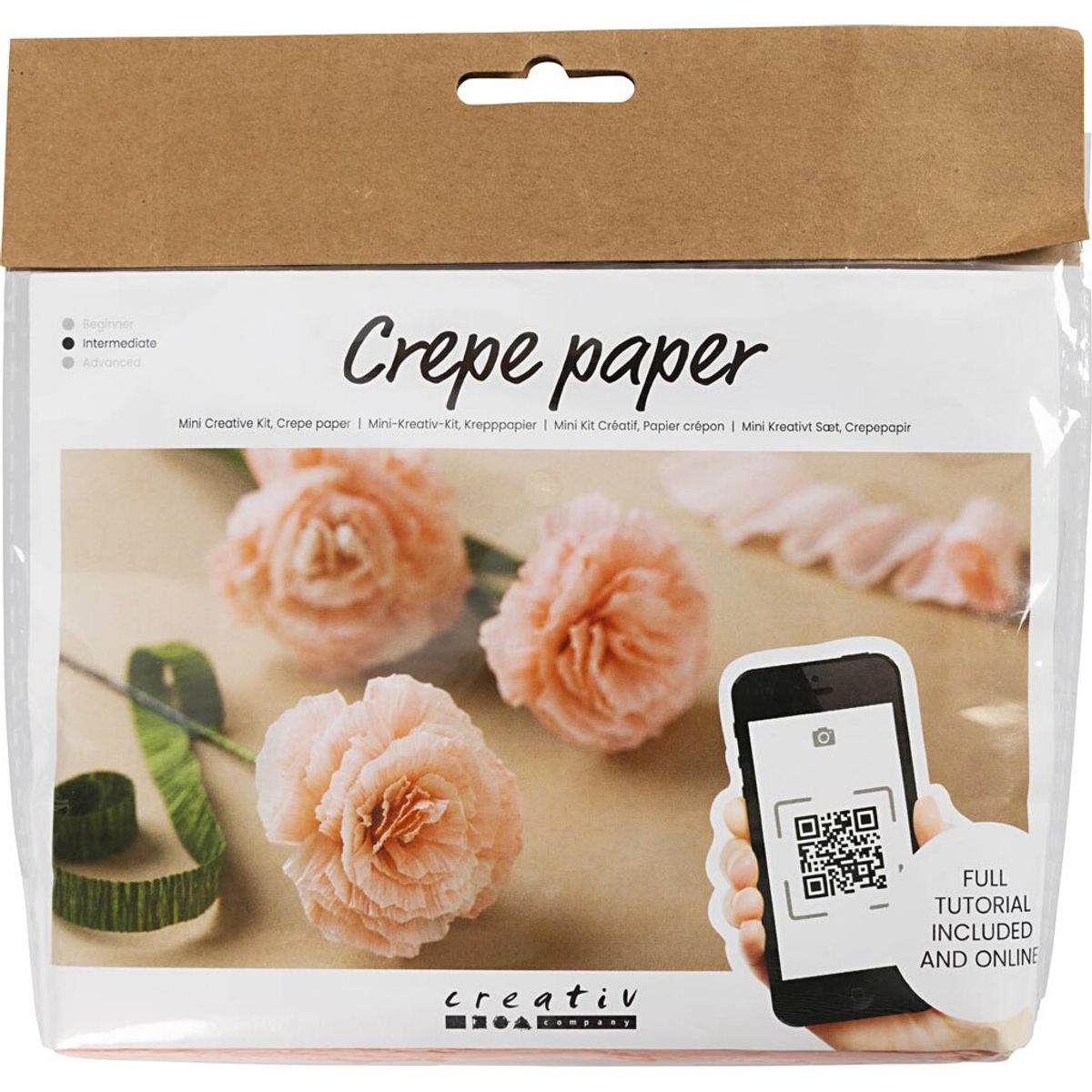 Mini Diy Kit Crepepapir - Nelliker - Stræk/crepe 180% - 105 G