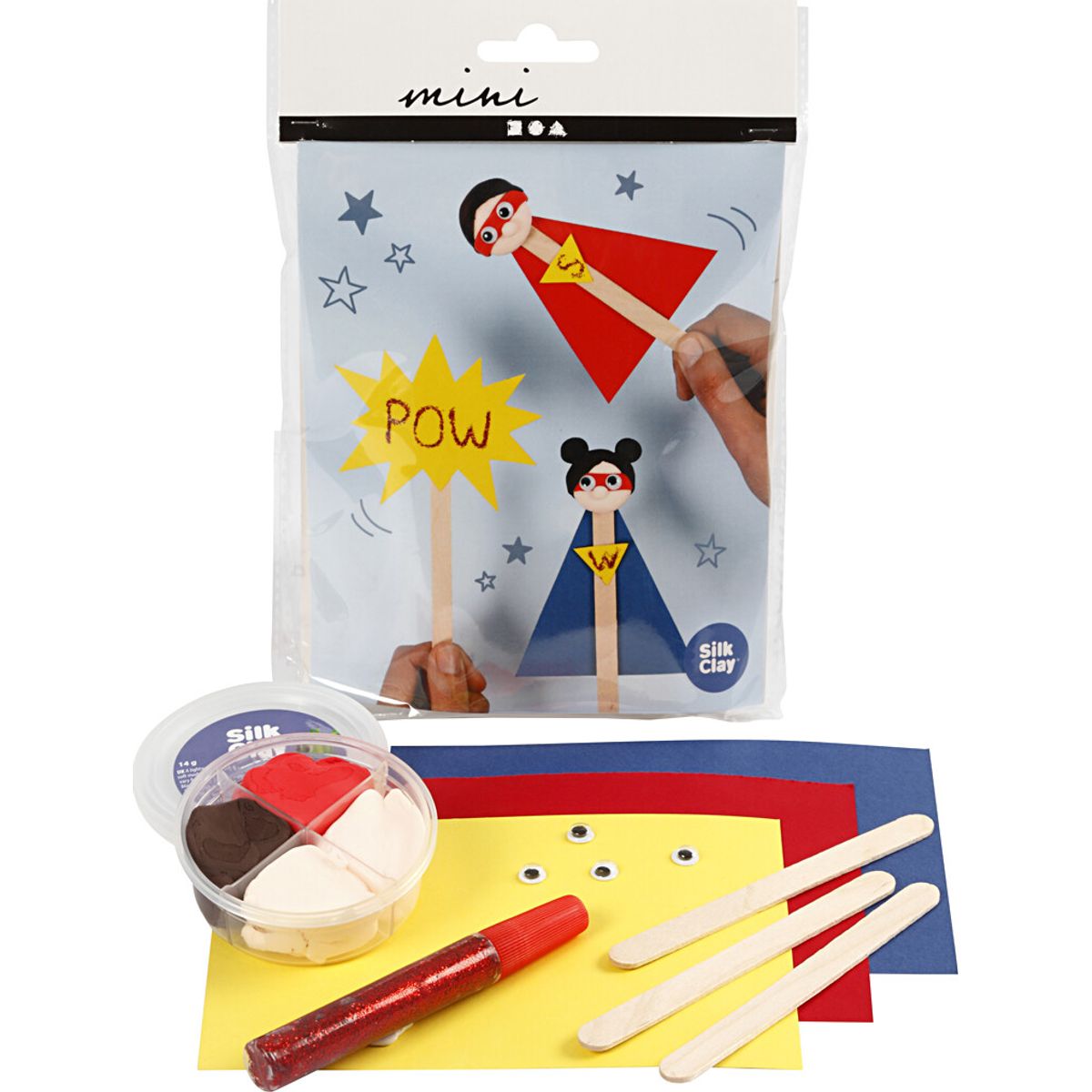 Silk Clay - Diy Kit - Ispindefigurer Superhelte