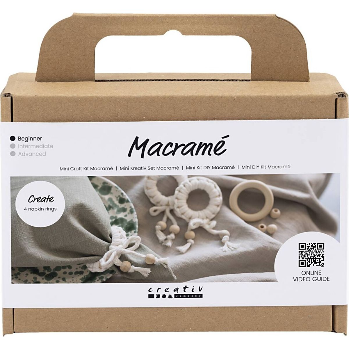 Mini Diy Macramé Kit - Servietringe - Off White