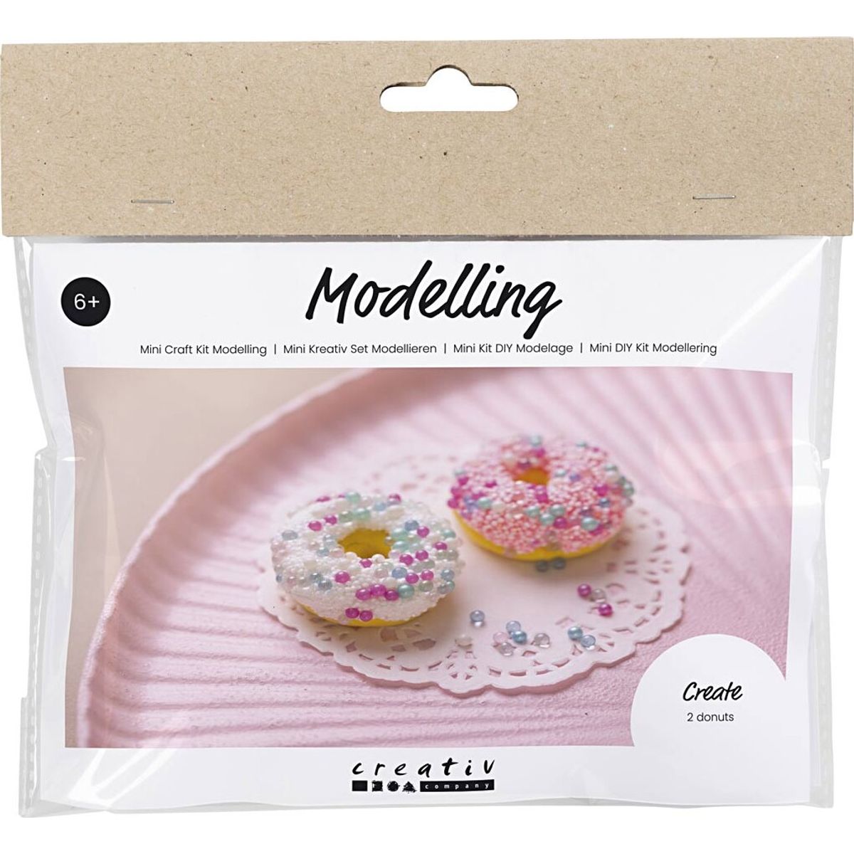 Mini Diy Kit Modellering - Donuts - Pink - Turkis - Hvid - Gul