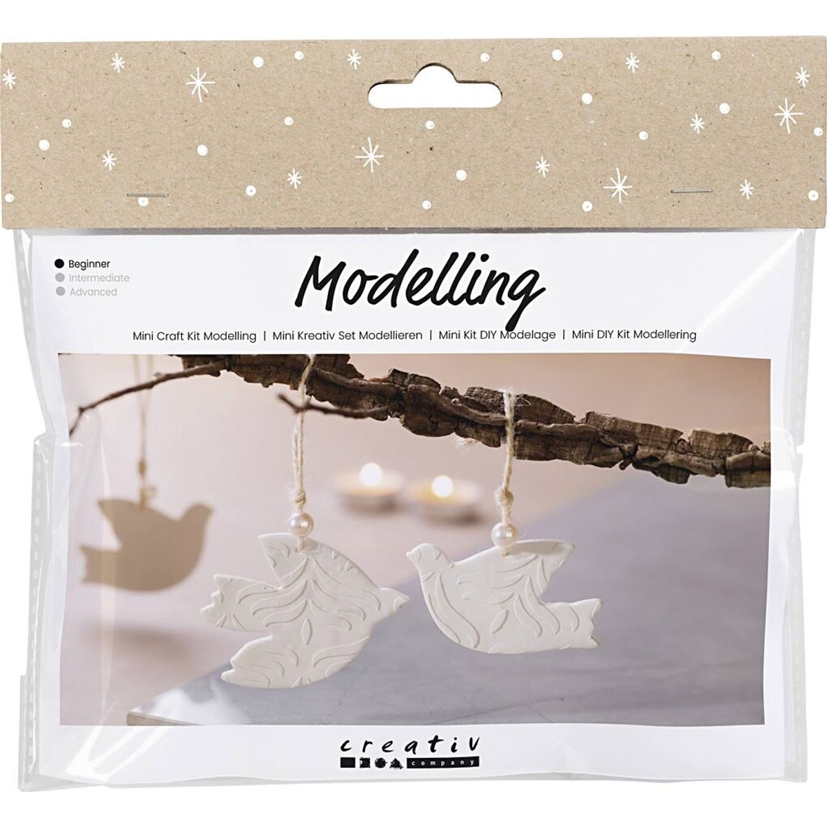 Mini Diy Kit Modellering - Duer - Off White - 1pk.