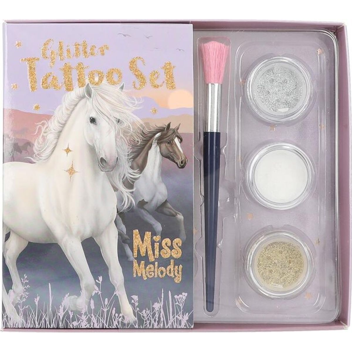 Miss Melody - Glitter Tattoo Sæt Til Børn