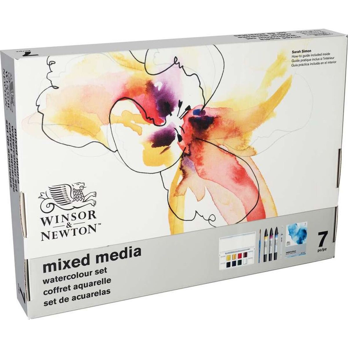 Winsor & Newton - Mixed Media Vandfarve Malesæt - 7 Dele