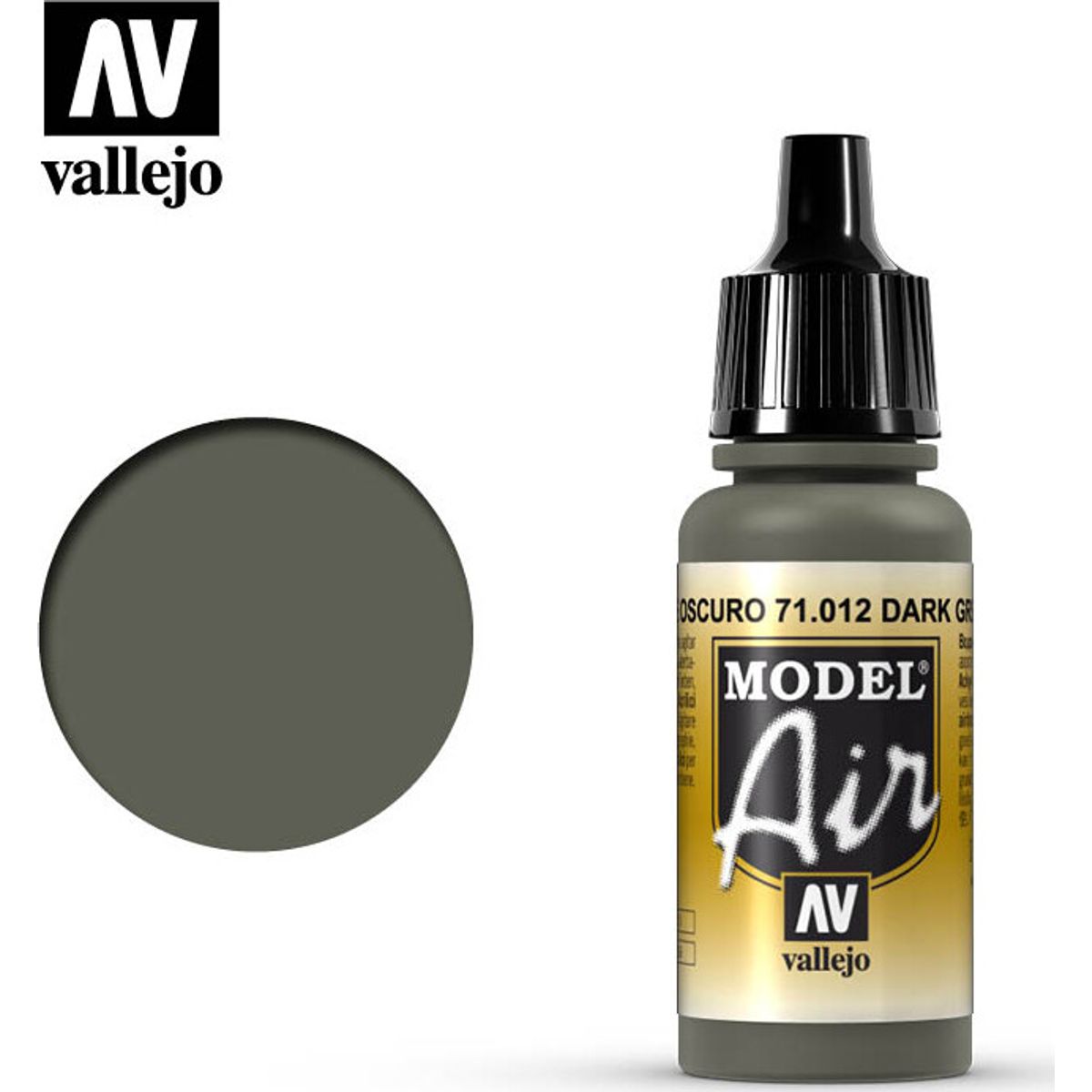 Vallejo - Model Air - Dark Green Mat - 17 Ml - 71012