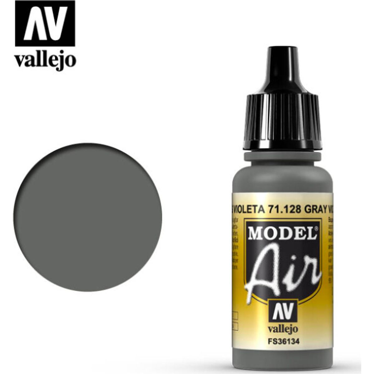 Vallejo - Model Air - Grey Violet Mat - 17 Ml - 71128