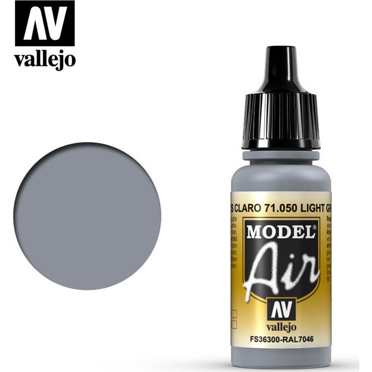 Vallejo - Model Air - Light Grey Mat - 17 Ml - 71050