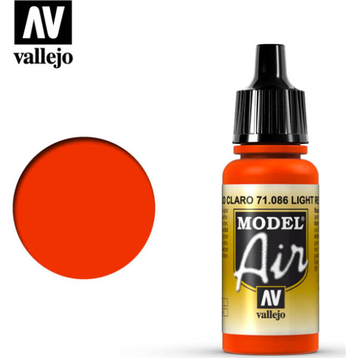 Vallejo - Model Air - Light Red Mat - 17 Ml - 71086