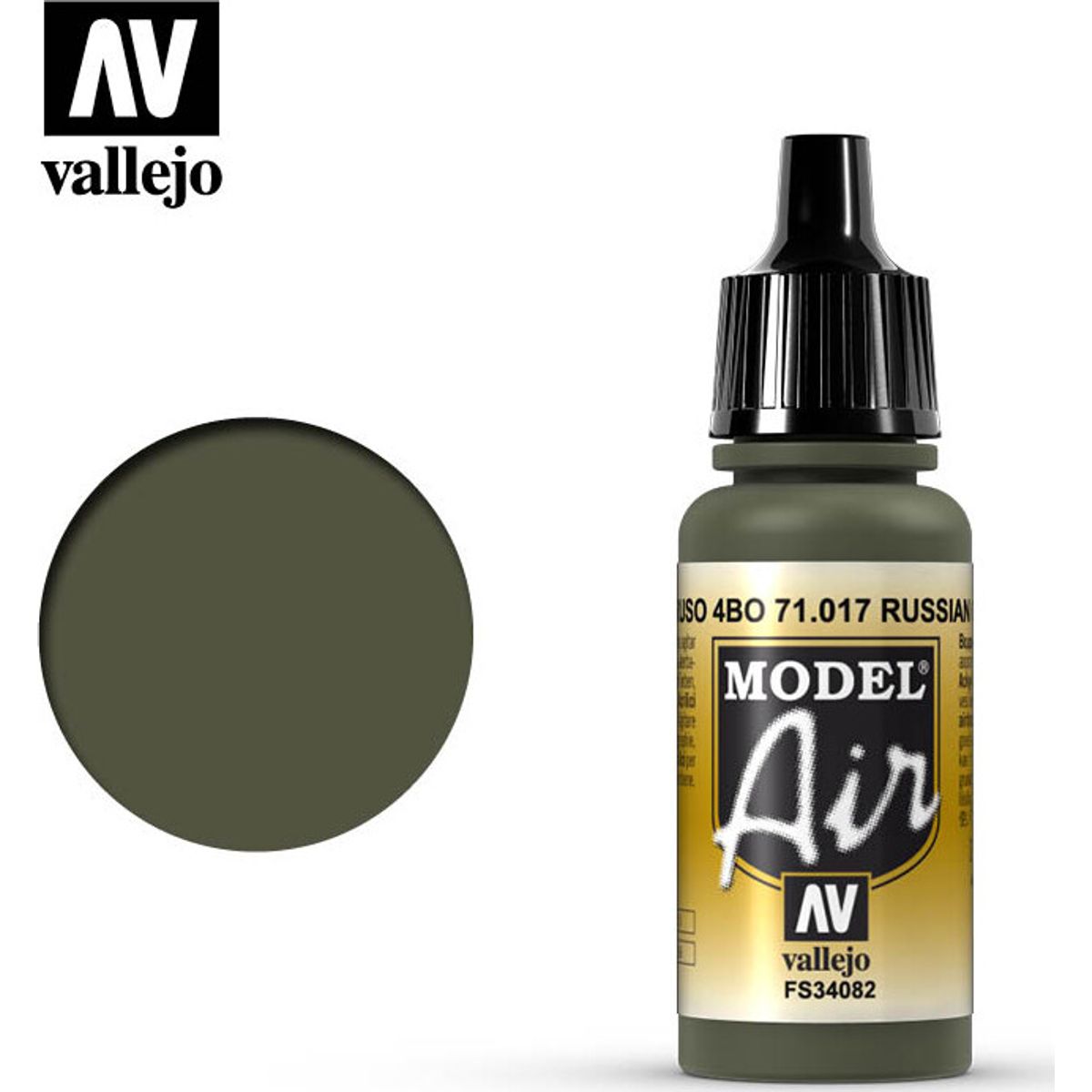 Vallejo - Model Air - Russian Green 4bo Mat - 17 Ml - 71017