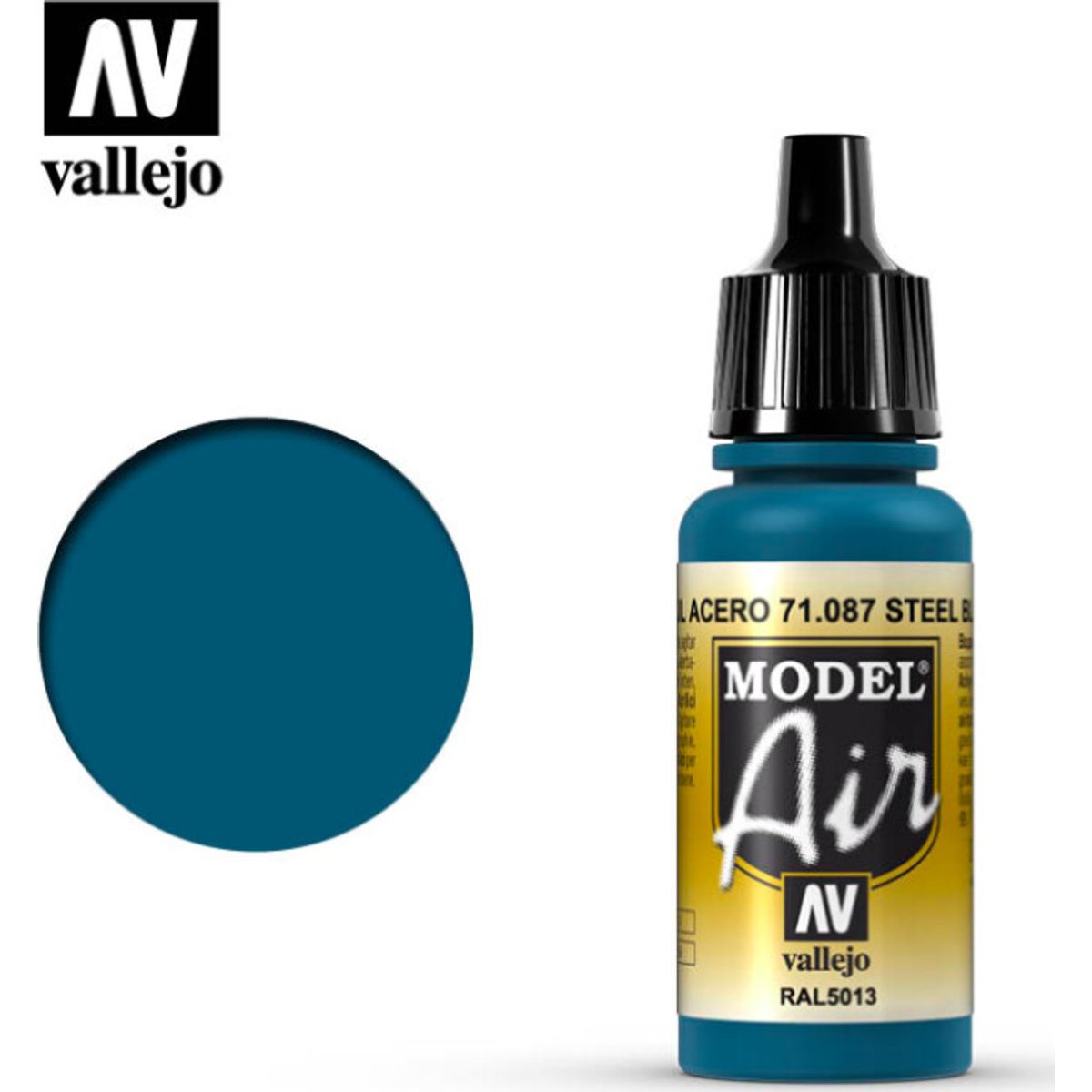 Vallejo - Model Air - Steel Blue Mat - 17 Ml - 71087