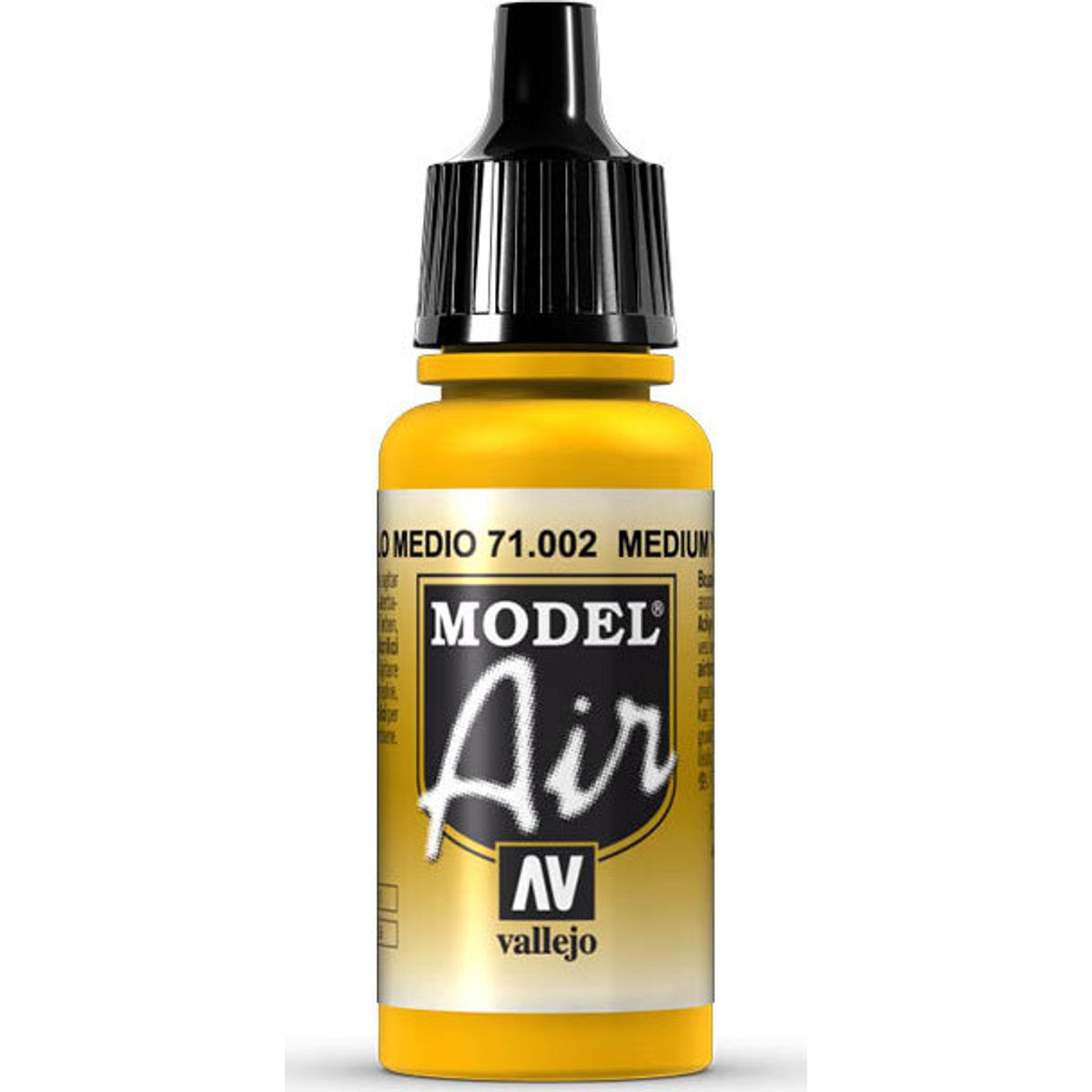 Vallejo - Model Air - Medium Yellow Mat - 17 Ml - 71002